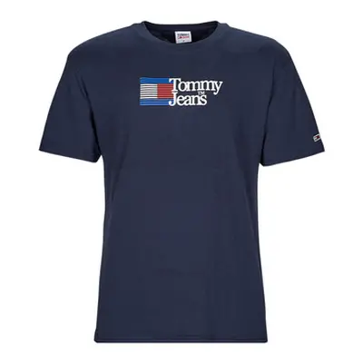 Tommy Jeans TJM CLSC RWB CHEST LOGO TEE men's T shirt in Marine