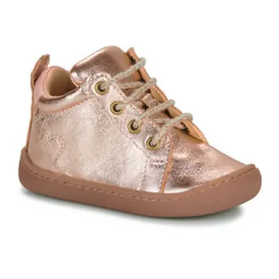 Easy Peasy MY FLEXOO LACET boys's Children's Shoes (High-top Trainers) in Pink