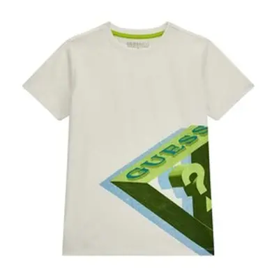 Guess L4RI00 boys's Children's T shirt in White