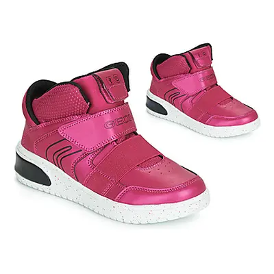 Geox J XLED GIRL girls's Children's Shoes (High-top Trainers) in Pink