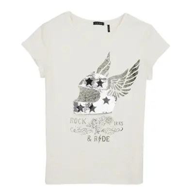 Ikks XW10132 girls's Children's T shirt in White