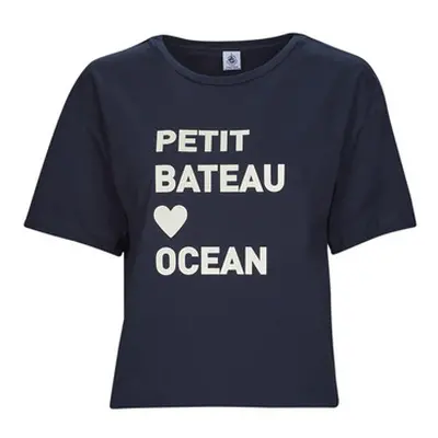 Petit Bateau A06TM04 women's T shirt in Marine