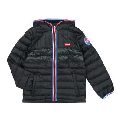 Levis COLORBLOCK PUFFER boys's Children's Jacket in Black