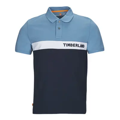 Timberland SS Millers River Colourblock Polo Reg men's Polo shirt in Blue