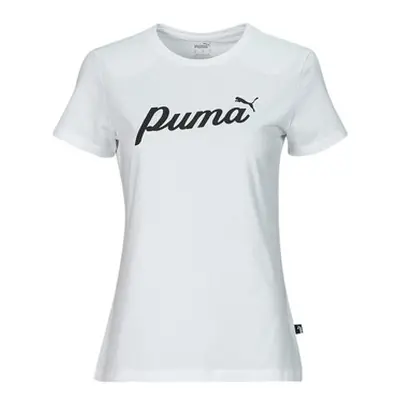 Puma ESS+ BLOSSOM SCRIPT TEE women's T shirt in White