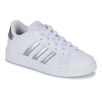 Adidas GRAND COURT 2.0 K girls's Children's Shoes (Trainers) in White