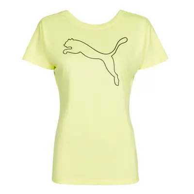 Puma RECYCL JERSY CAT TEE women's T shirt in Yellow