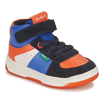 Kickers KICKALIEN boys's Children's Shoes (High-top Trainers) in Blue