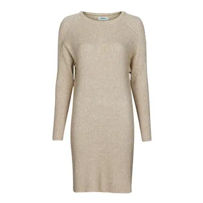 Only ONLFIA KATIA L/S DRESS CC KNT women's Dress in Beige