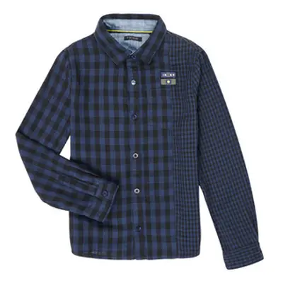 Ikks XR12123 boys's Children's Long sleeved Shirt in Blue