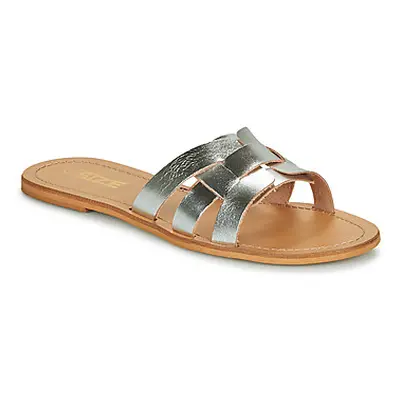 So Size MELINDA women's Mules / Casual Shoes in Silver