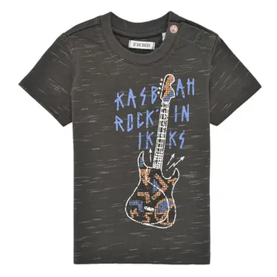 Ikks XS10091-27 boys's Children's T shirt in Grey