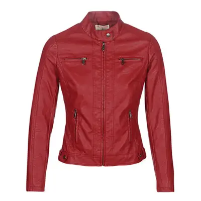 Moony Mood PUIR women's Leather jacket in Red