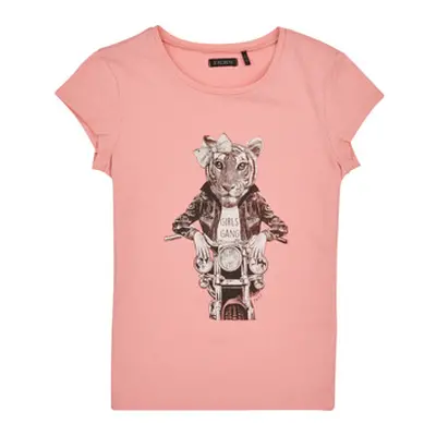 Ikks XW10442 girls's Children's T shirt in Pink