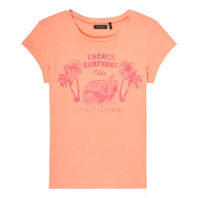 Ikks ECLATOS girls's Children's T shirt in Orange