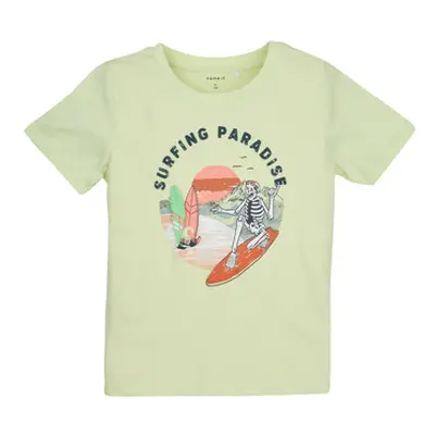 Name it NKMFICOLAJ SS TOP BOX boys's Children's T shirt in Green