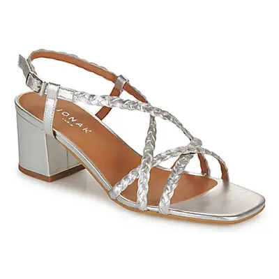 Jonak 88-TBC-CUIR-METALLISE-ARGENT women's Sandals in Silver