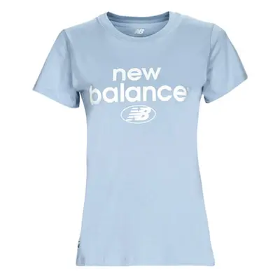 New Balance Essentials Graphic Athletic Fit Short Sleeve women's T shirt in Blue