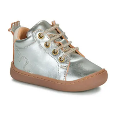 Easy Peasy MY FLEXOO LACET girls's Children's Shoes (High-top Trainers) in Silver