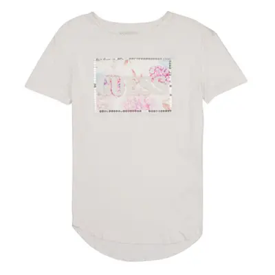 Guess HIGHLOW SS T SHIRT girls's Children's T shirt in White