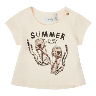 Ikks XS10090-11 girls's Children's T shirt in White