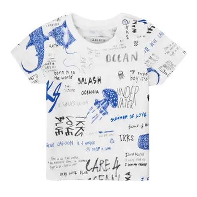 Ikks XS10021-19 boys's Children's T shirt in Multicolour