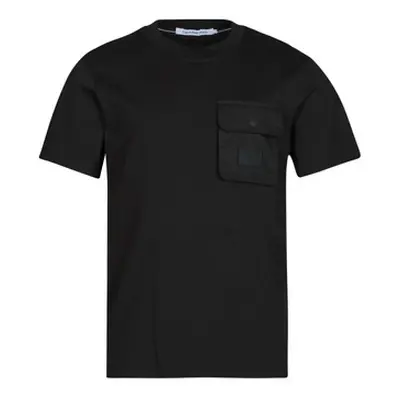 Calvin Klein Jeans MIX MEDIA POCKET TEE men's T shirt in Black