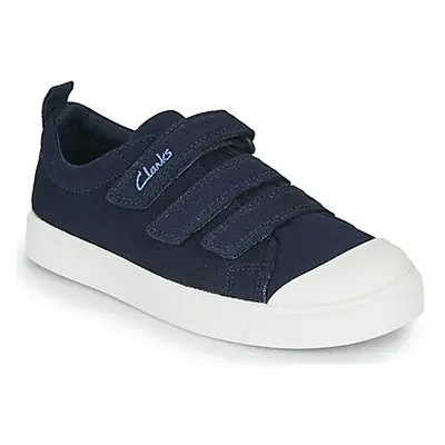 Clarks CITY VIBE K boys's Children's Shoes (Trainers) in Blue