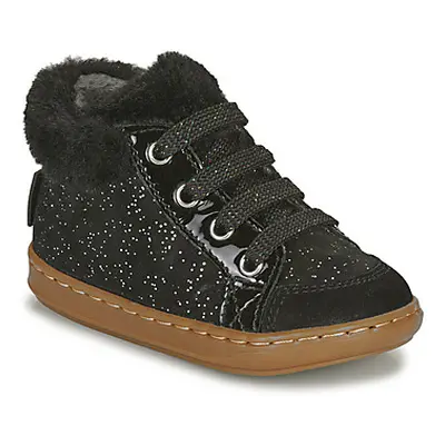 Shoo Pom BOUBA ZIP HAIR girls's Children's Shoes (High-top Trainers) in Black