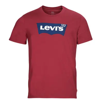 Levis GRAPHIC CREWNECK TEE men's T shirt in Bordeaux