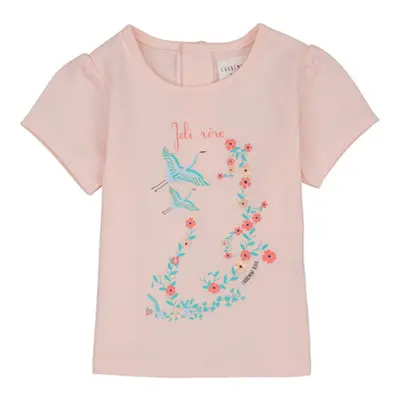 Carrément Beau NOLAN girls's Children's T shirt in Pink