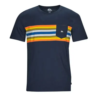 Quiksilver SURFADELICA STRIPE SS men's T shirt in Marine