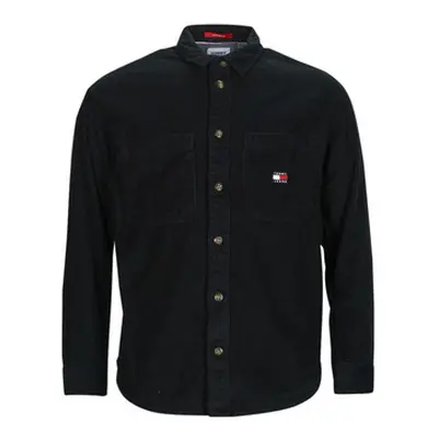 Tommy Jeans TJM CASUAL CORDUROY OVERSHIRT men's Long sleeved Shirt in Black