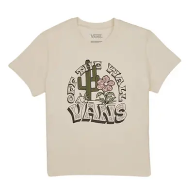 Vans OUTDOOR CACTUS CREW girls's Children's T shirt in White