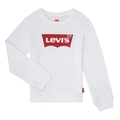 Levis KEY ITEM LOGO CREW girls's Children's Sweatshirt in White