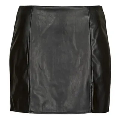 Only ONLLENI FAUX LEATHER SLIT SKIRT PNT women's Skirt in Black