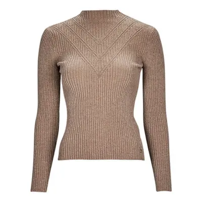 Guess LS RITA FUNNEL NK women's Sweater in Brown