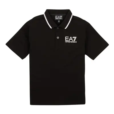 Emporio Armani EA7 97 boys's Children's polo shirt in Black