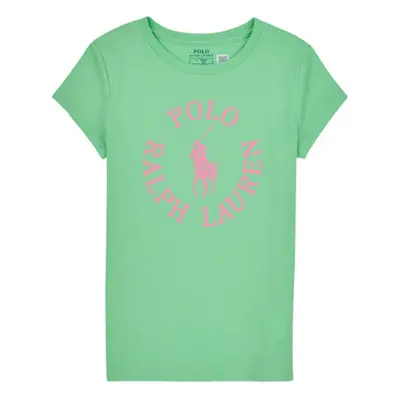 Polo Ralph Lauren SS GRAPHIC T-KNIT SHIRTS-T-SHIRT girls's Children's T shirt in Green