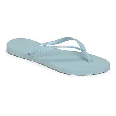 Havaianas SLIM LOGO women's Flip flops / Sandals (Shoes) in Blue