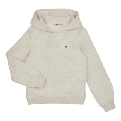 Only KOGNOOMI L/S LOGO HOOD SWT NOOS girls's Children's Sweatshirt in Beige