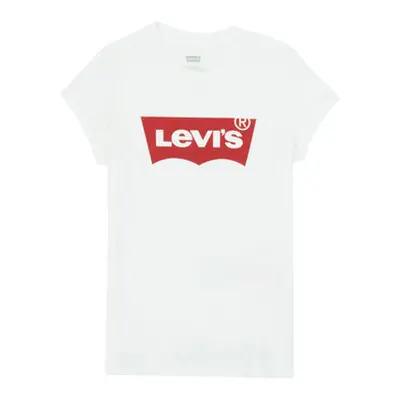 Levis BATWING TEE girls's Children's T shirt in White