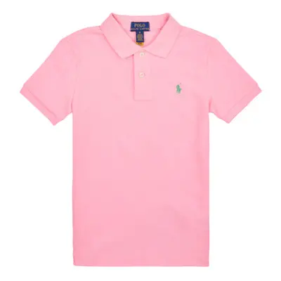 Polo Ralph Lauren SLIM POLO-TOPS-KNIT boys's Children's polo shirt in Pink