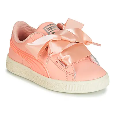 Puma PS BASKET HEART JELLY.PEAC girls's Children's Shoes (Trainers) in Pink