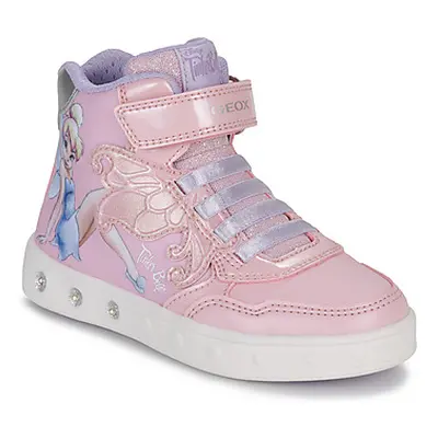 Geox J SKYLIN GIRL E girls's Children's Shoes (High-top Trainers) in Pink