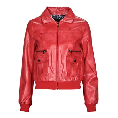 Desigual CHAQ_DALLAS women's Leather jacket in Red