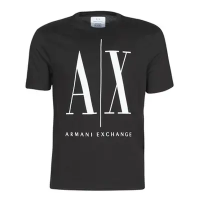 Armani Exchange HULO men's T shirt in Black