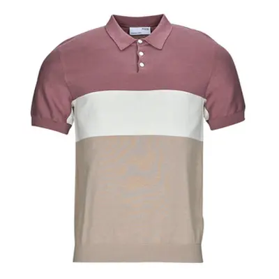 Selected SLHMATTIS SS KNIT BLOCK POLO B men's Polo shirt in Multicolour