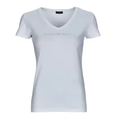 Emporio Armani T-SHIRT V NECK women's T shirt in White