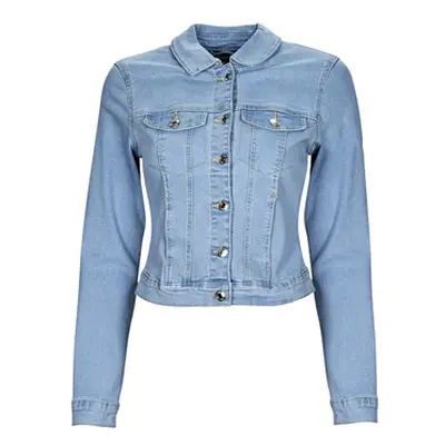 Vero Moda VMLUNA LS SLIM DNM JACKET MIX GA NOOS women's Denim jacket in Blue